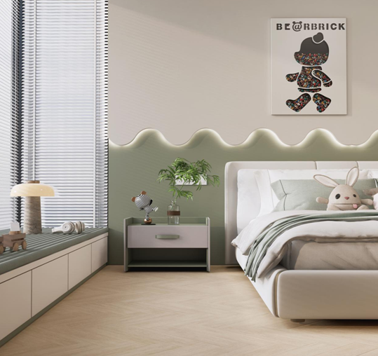 淺色人字拼木紋磚，是溫柔感的良配